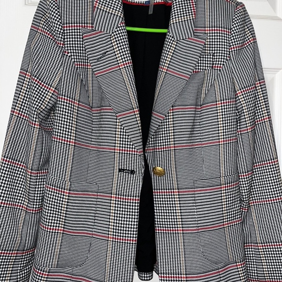 Court & Rowe Houndstooth Plaid Single Button Blazer - Picture 8 of 12